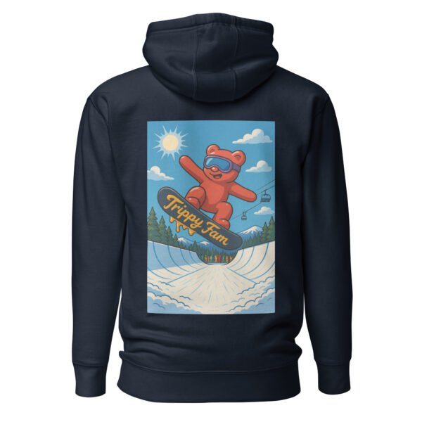Official TrippyFam Hoodie – Half Pipe Snowboard Bear - Image 4
