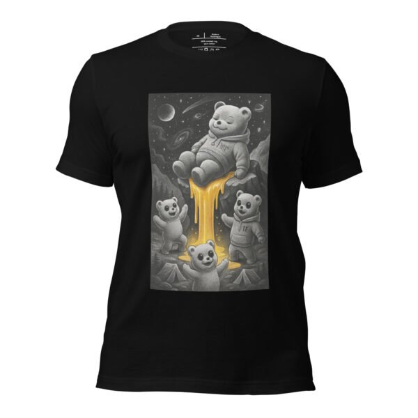 Cosmic Honey Bear Tee | Trippy Space Graphic Shirt - Image 4
