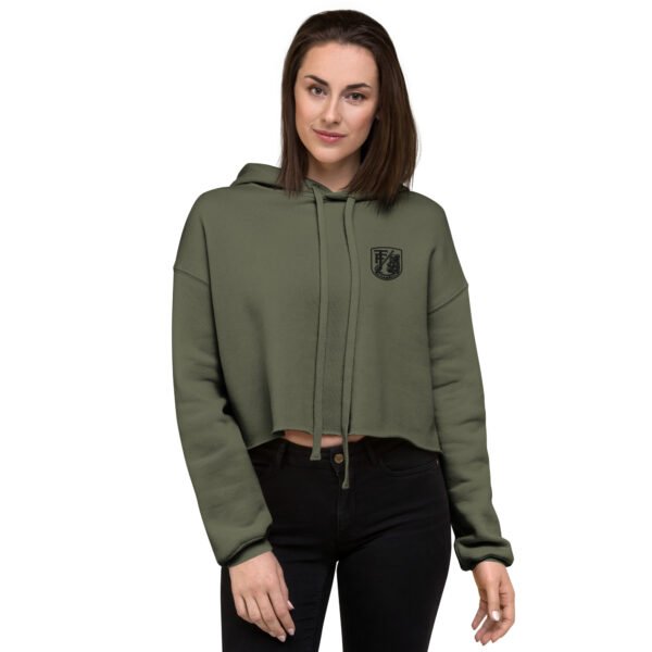 Cosmic Honey Bear Crop Hoodie | Women’s Trippy Streetwear - Image 4