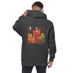 Unisex Fleece Zip Up Gummy Bear Bathroom Hoodie